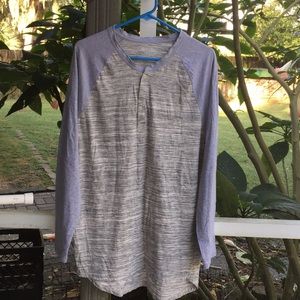 LuLaRoe Top XL Striped Gray, Black & White